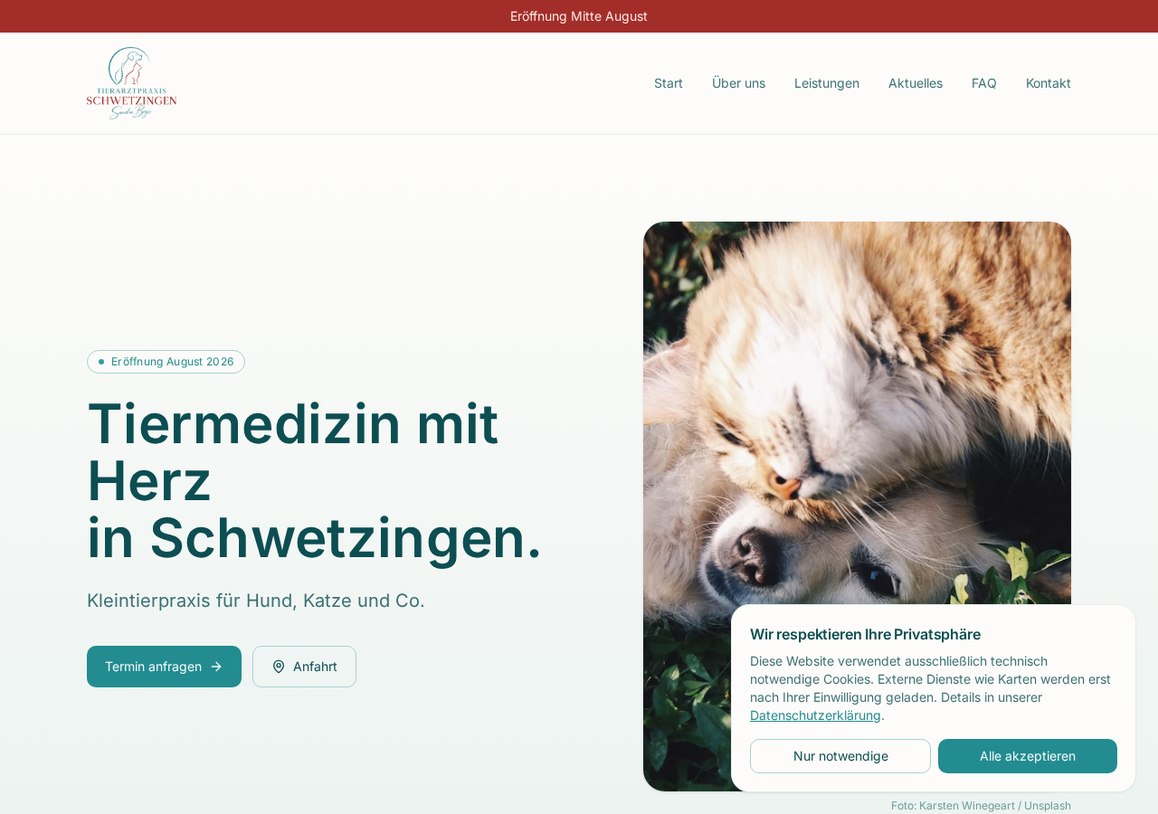 Tierarztpraxis Schwetzingen — Screenshot der Live-Website